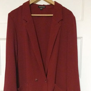Long-line Crepe Blazer Oversized American Apparel